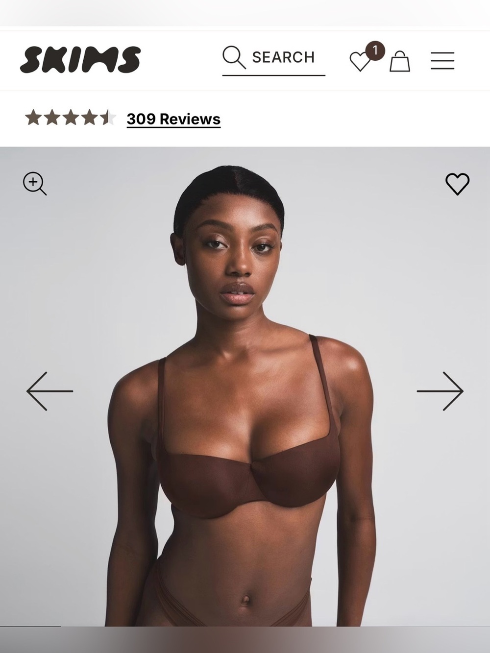 SKIMS ULTIMATE Push-up Bundle - TEARDROP and BALCONETTE, 36A, Cocoa Brown - Picture 9 of 9